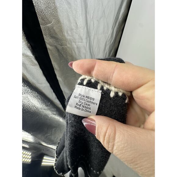 Johnny Was Small Whipstitch Wool Cashmere Open Front Sweater Long Sleeve BD1 - Picture 5 of 7